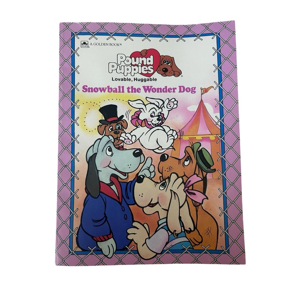 1986 Vintage Pound Puppies Huggable Snowball The Wonder Dog Book Paperback